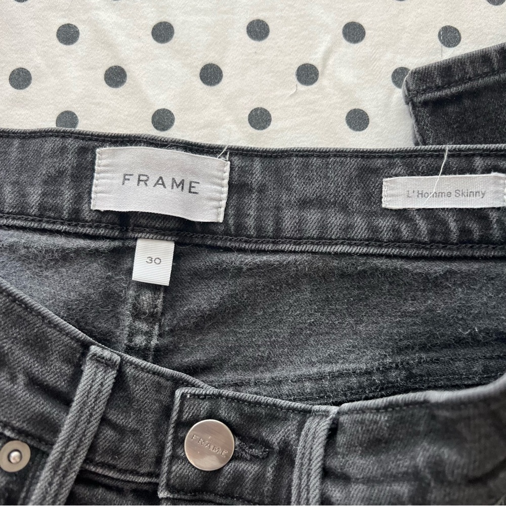 Frame Men's L'Homme Skinny Black Size 30 - Picture 7 of 8